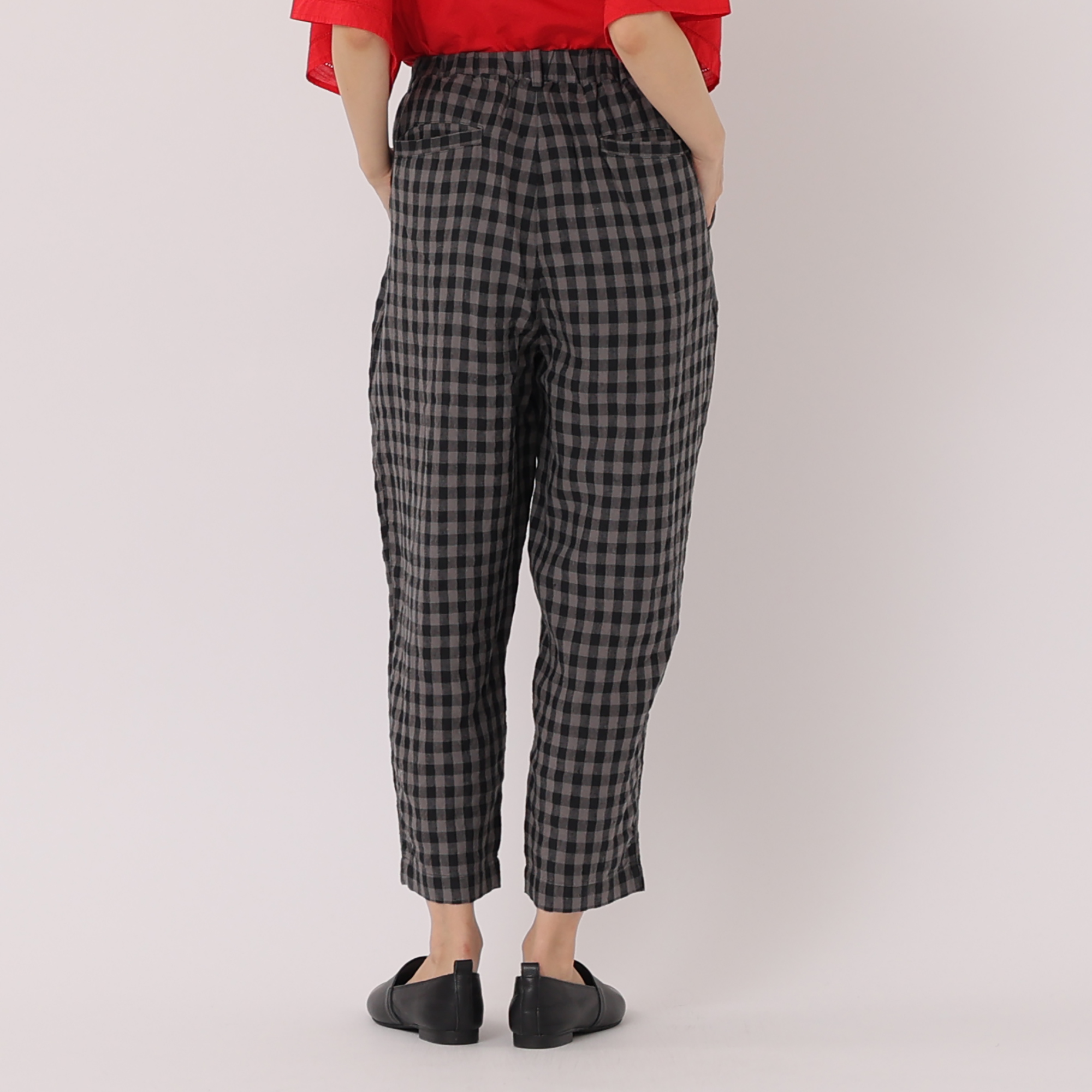 ＴＵＴＩＥ．（ツチエ） リネンギンガムチェックパンツ 【0623UT-56019】